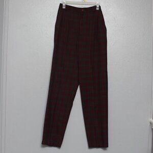 Fundamental things vintage style plaid high rise trouser pants